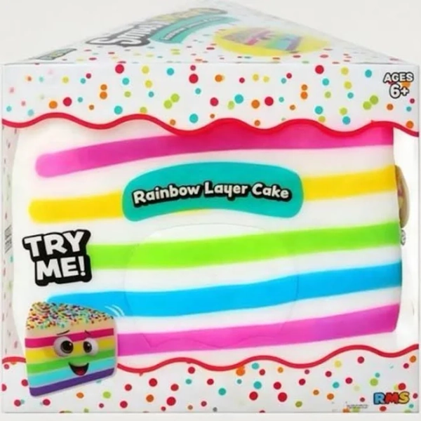 Crazy Fun Toys Smushmart Rainbow Layer Cake Squishy Toy