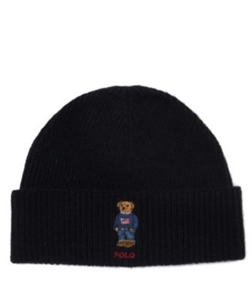 Men's Solid Flag Bear Beanie