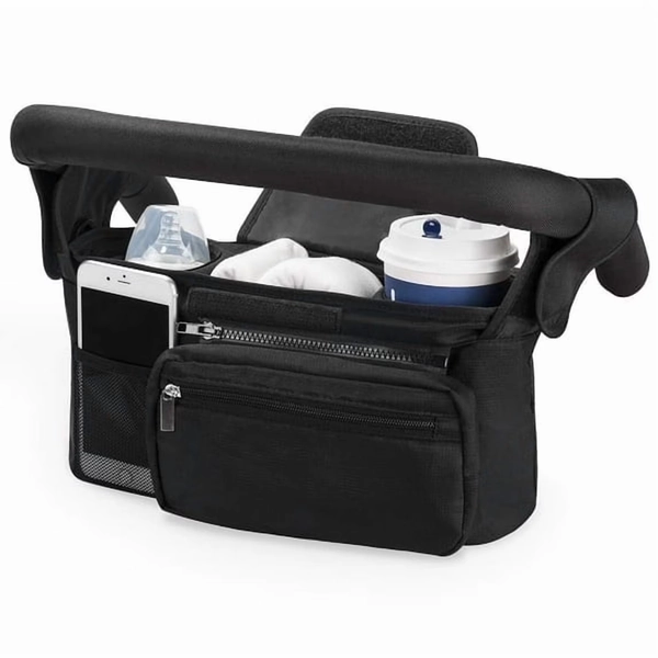 Universal Stroller Organizer with Insulated Cup Holders, Detachable Phone Bag & Shoulder Strap, Stroller Caddy Storage Bag Fits Uppababy, Baby Jogger, Britax, BOB, Umbrella & Pet Strollers - Walmart.com