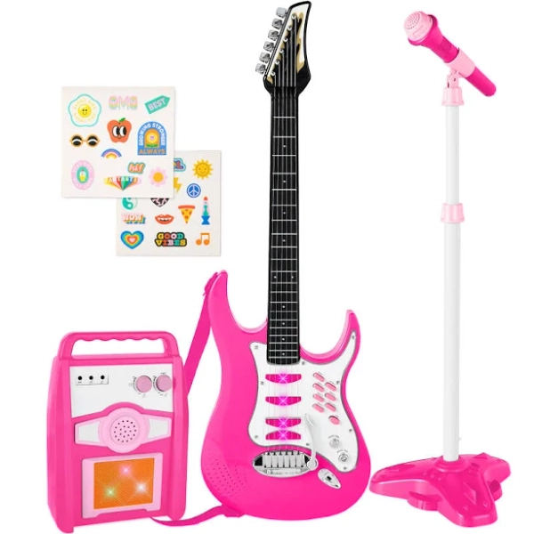 Best Choice Products Kids Electric Musical Guitar Toy Play Set w/ 6 Demo Songs