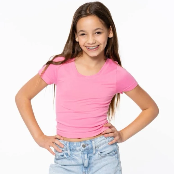 Girl's Seamless Short Sleeve Top