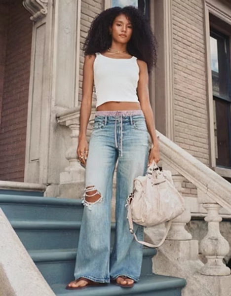 AE Low-Rise Baggy Ultra-Wide Leg Jean