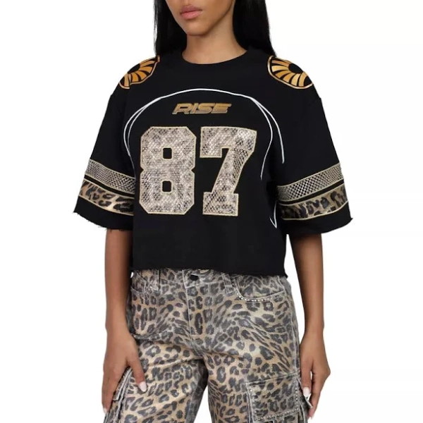 Smoke Rise Women's Cheetah Print Boxy Fit Jersey