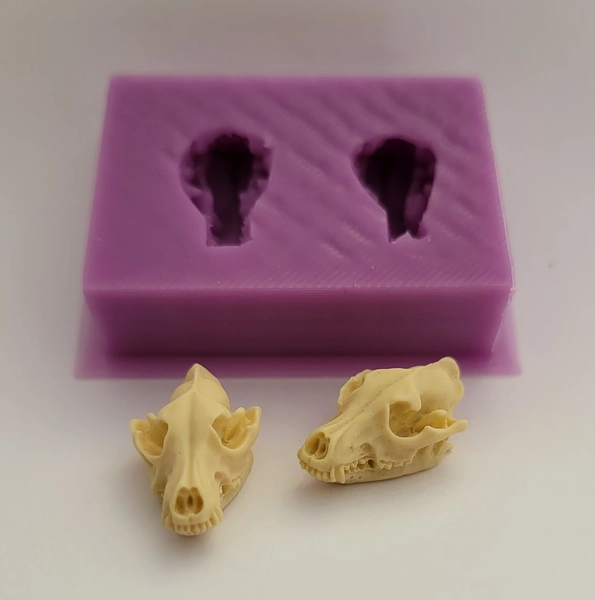 Wolf Skull duo Silicone Mold