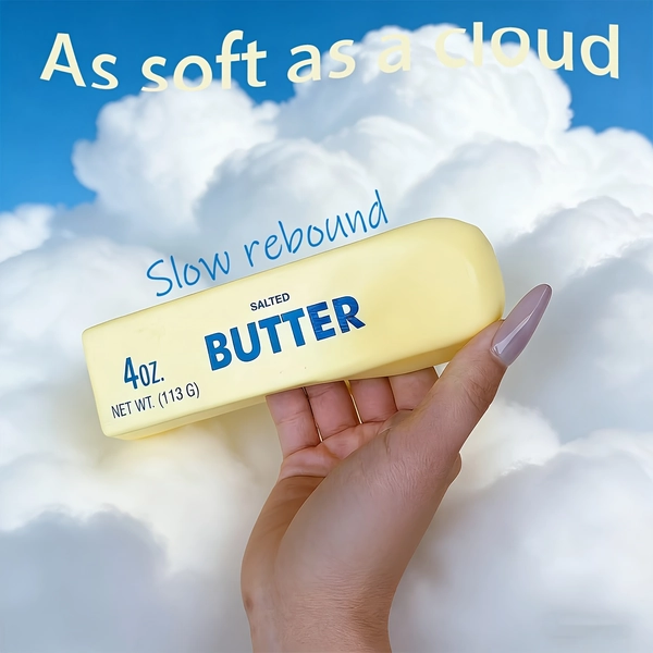 The Texture Is Soft And Sticky, Making It Delightful to Squeeze! The Shapes of The Butter Stick And Bar Are Incredibly Adorable. with a Slow Rebound Design
