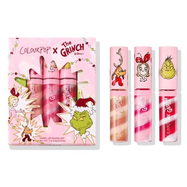 ColourPop x How the Grinch Stole Christmas Lip Gloss Trio - Merry Grinchmas - 0.048oz