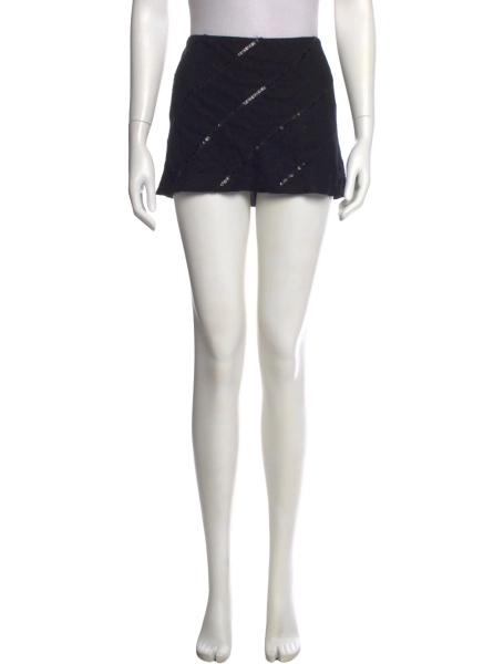 Beaded Accents Mini Skirt