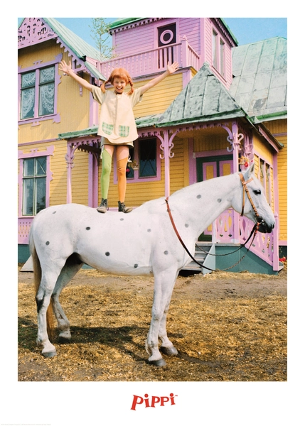Pippi Longstocking on the Horse Poster