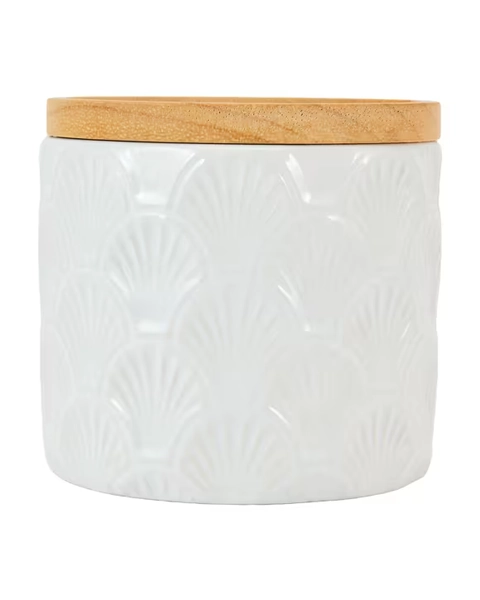 Small Shell Canister - White - One Size