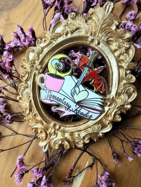 Romantasy Reader enamel pin