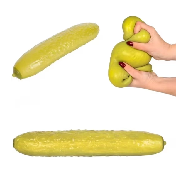 Jumbo 11" Cucumber Squishies Toys – Soft Reliable Fruit Stress Relief Ball Tool for Adults K*ids, Perfect for Work Home Party Classroom Holiday Decorations, Gift for B*oys G*irls Adults