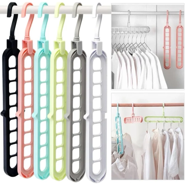 Closet Organizers And Storage College Dorm Room Pack Of 10 Multifunctional Organizer Magic Space Saving Hangers With 9 Holes Organization For Wardrobe