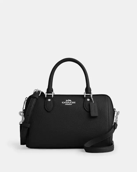 Silver/Black Rowan Satchel Bag