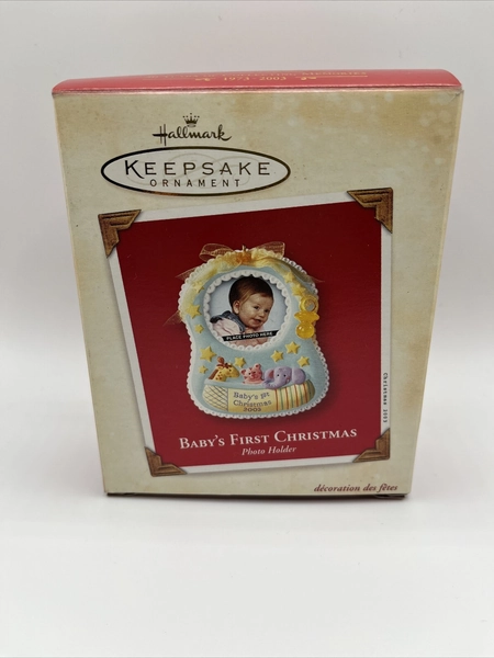 2003 Hallmark Christmas Ornament Keepsake - Baby's First Christmas Dated 2003