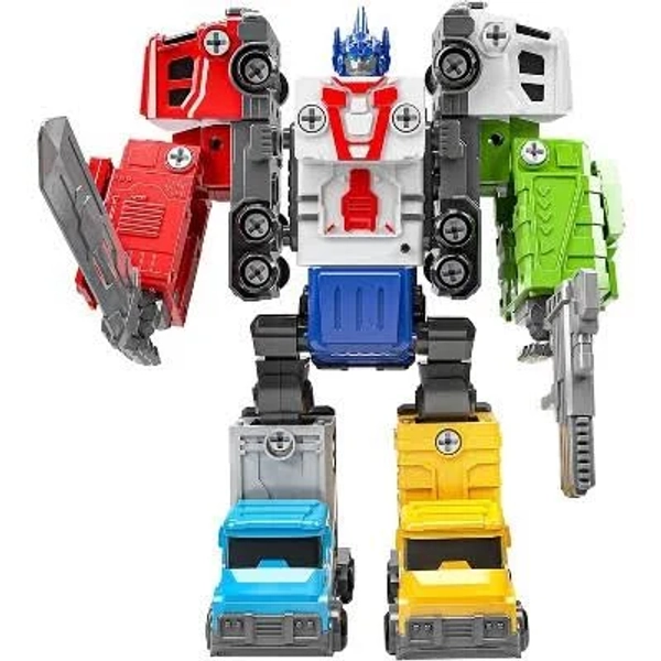 Temi City Vehicles Transformed Robot Learning Kids Toys Building Toddler Toys