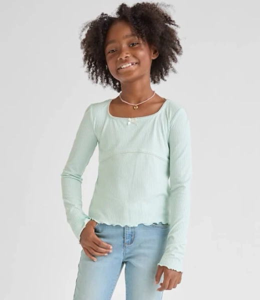 The Children's Place Girls Ribbed Lettuce Top