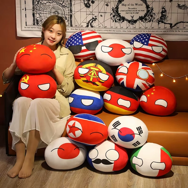 10-40cm Polandball Plush Toys Countryball USSR USA FRANCE RUSSIA UK JAPAN GERMANY CANANDA ITALY Doll Kawaii Pillow Cute Gift Boy - AliExpress 26