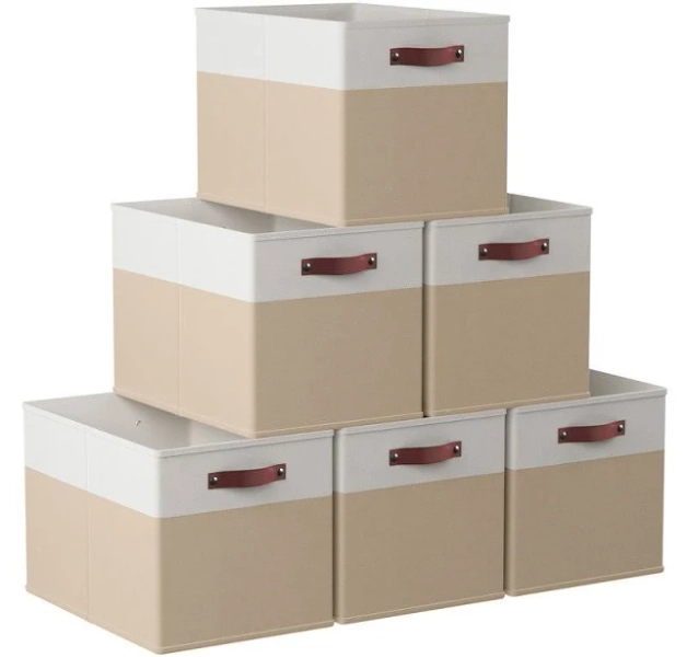Ebern Designs Fabric Decorative Bin Set of 6