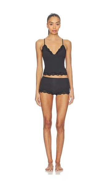 Fits Everybody Lace Cami And Boyshort Set
