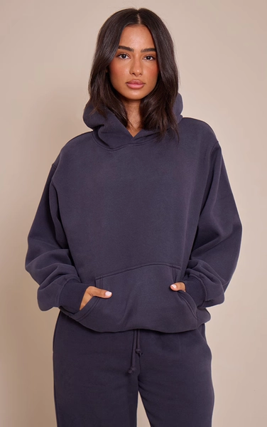 Petite Navy Oversized Pull Over Hoodie