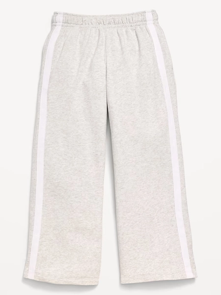 Baggy French-Terry Straight-Leg Retro Sweatpants for Girls