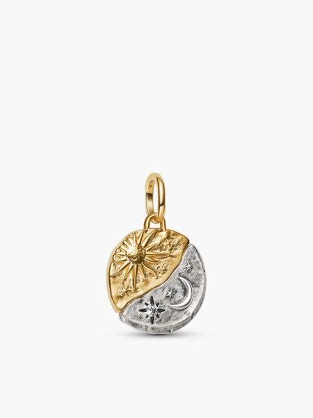Sun and Moon Medallion Charm