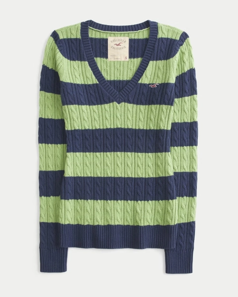 Hollister Ivy Cable-Knit V-Neck Sweater