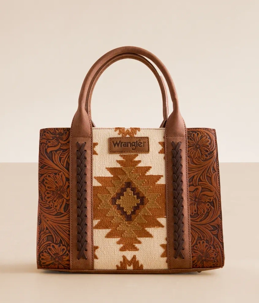 Brown Southwestern Structured Tote