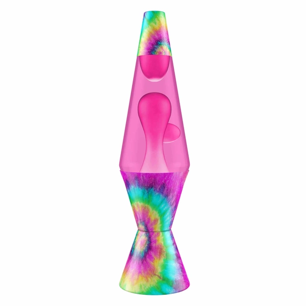 14.5" LAVA Lamp  - Tie Dye Pink Spiral