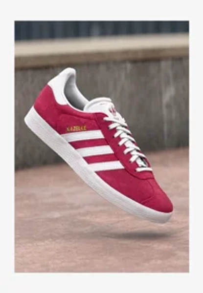 GAZELLE UNISEX - Sneakers basse - collegiate burgundy/footwear white/gold-coloured metallic