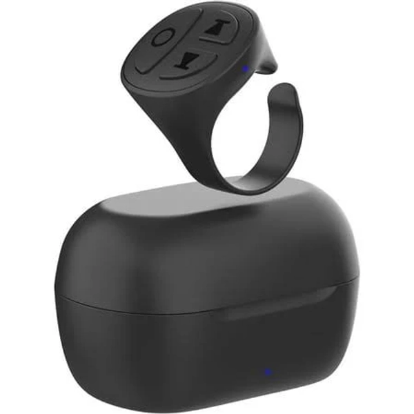 Tiktok Scrolling Ring, Bluetooth Camera Remote Control for iPhone, iPad, Android, Scrolling Ring for TikTok, YouTube, Instagram (Black), Multicolor
