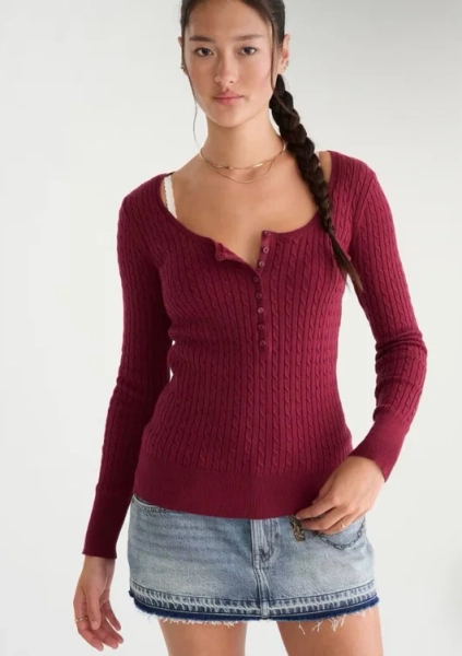 Déjà For Aero Long Sleeve Cable Henley
