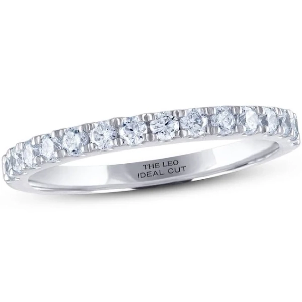 THE LEO 1/2 ct tw Ideal Cut Diamond Anniversary Ring in 14K White Gold