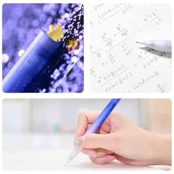 First Heart Star Series Mechanical Pencil Kaco Galaxy Mechanical Pencils Gift Box Set Purple Rotating Writing Pen Back To School - AliExpress 21