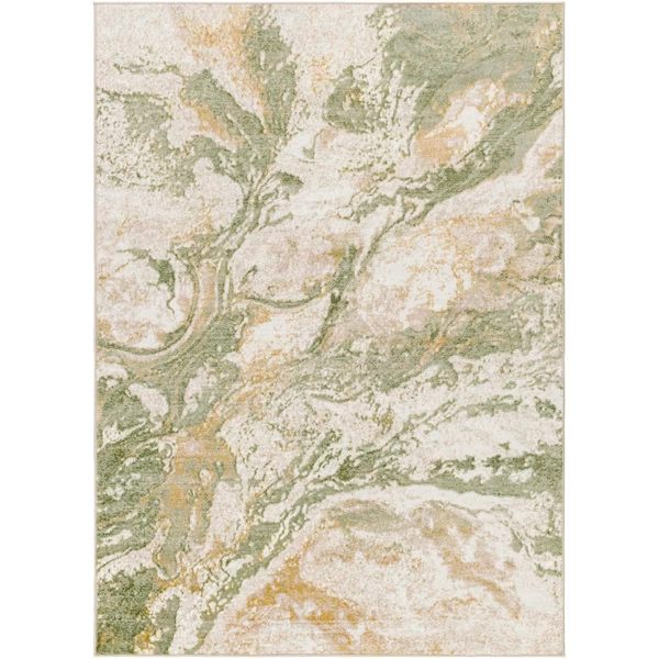 Tapis abstrait moderne vert 200x275