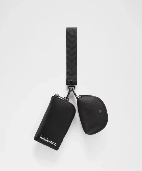 Dual Pouch Wristlet *Wallet - Black - ONE SIZE