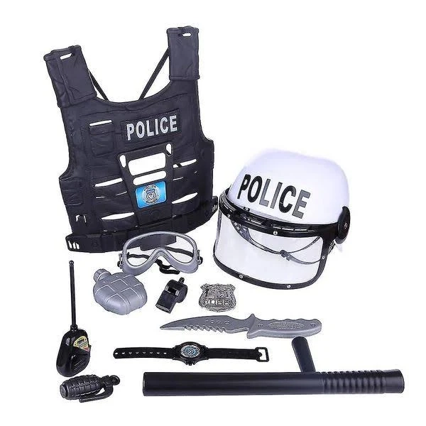 Kid's Police Role Play Toy Set Badge for Halloween Parties Carnival