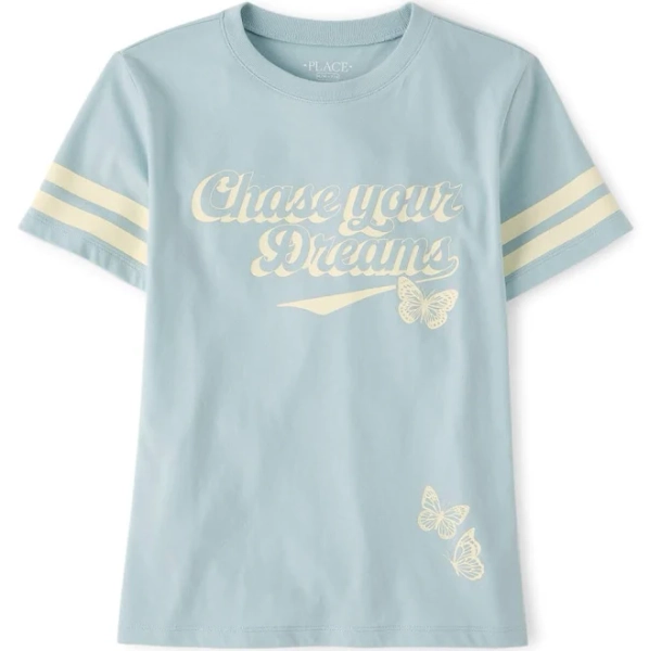 The Children's Place Girls Oversized Chase Your Dreams Graphic T-Shirt