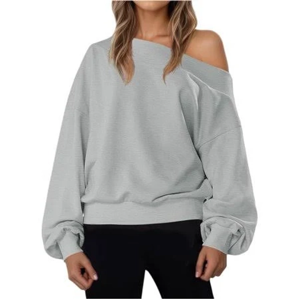 Women's Oversized Off The Shoulder Sweatshirt