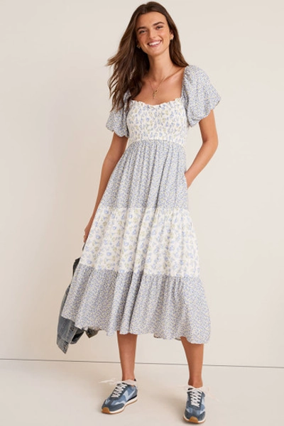 Kim Tiered Floral Midi Dress
