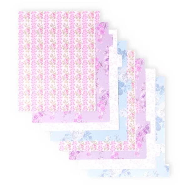 LoveShackFancy x Target - Yoobi Blooming Heirloom, Happy Thoughts, Coquette Bow, Everblooming Rosettes Tab Dividers 8-Tab