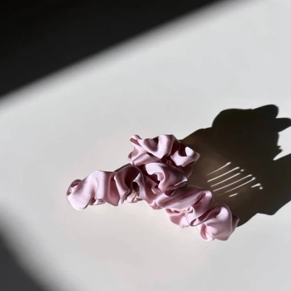 Satin Ruffle Claw Clip