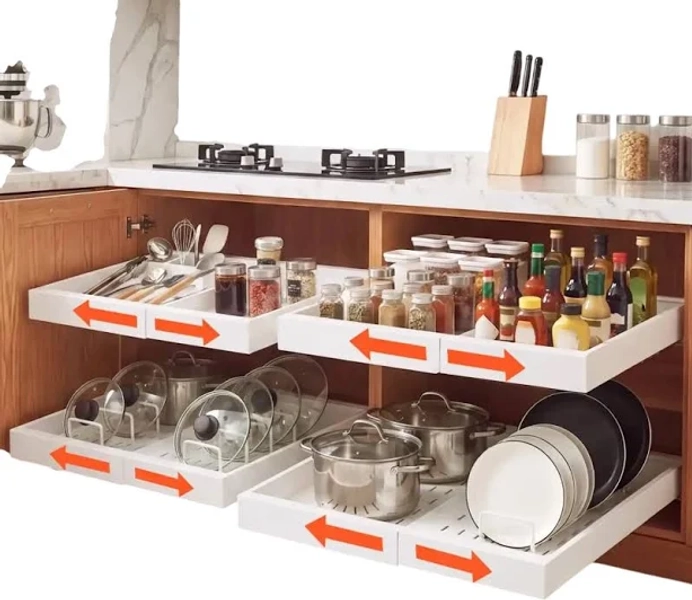 VEVOR Pull Out Cabinet Organizer 4-Pack
