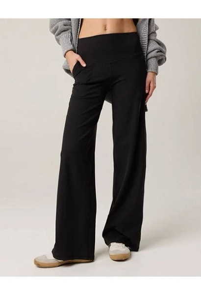 Aerie Real Me Xtra Ribbed High Waisted Trousers