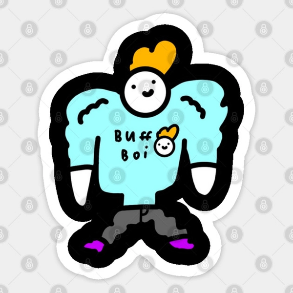Buff boi Sticker