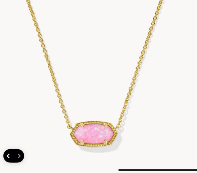 Elisa Gold Short Pendant Necklace