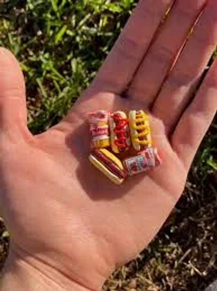 5PC Hot Dog BBQ Bundle Miniature Food for Dollhouse Cook Out