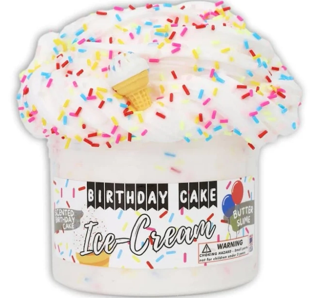 Birthday Cake Ice Cream Slime