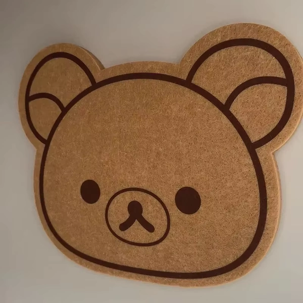 Rilakkuma Cartoon Bear Felt Wall Sticker Non-Slip Thickened Bedroom Message Board Customizable Photo Gifts - AliExpress 