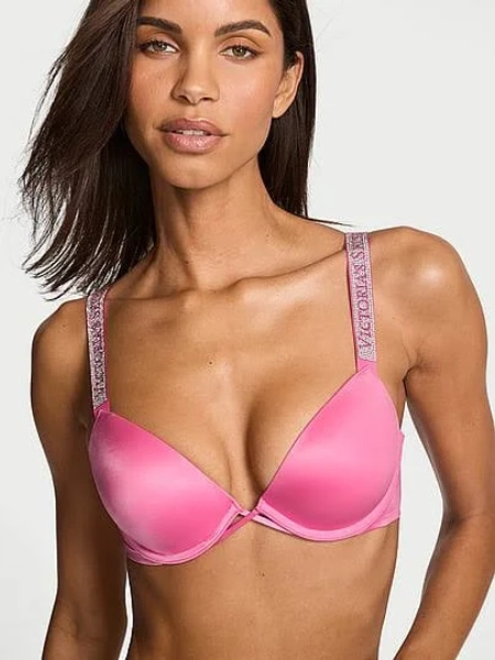 Very Sexy Logo Shine Strap Push-Up Bra, Pink, 40DD - Women's Bras - Victoria's Secret